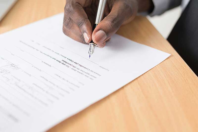Signing closing documents